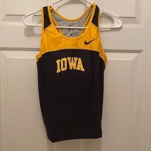 Nike Iowa Hawkeyes Women's Track Team Issued Black Tank Top Large Made USA New
